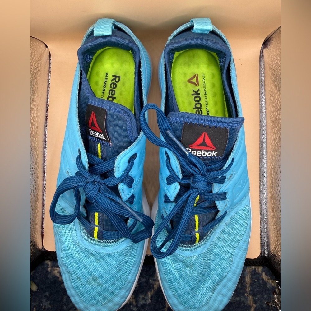 Reebok Vibrant Blue and Lime Athletic Shoes